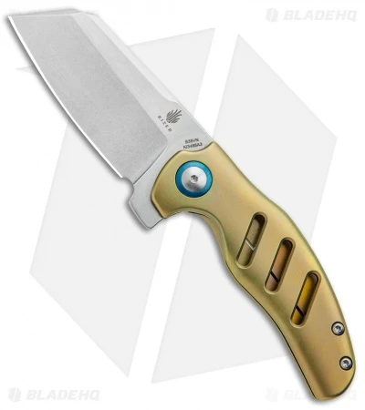 Kizer Mini Sheepdog C01C Frame Lock Flipper Knife Gold Titanium (2.6" Satin) Kizer Mini Sheepdog C01C Frame Lock Flipper Knife Gold Titanium (2.6" Satin) -Blade HQ Store Kizer Mini Sheepdog C01C FL Gold Ti Satin Ki3488A3 BHQ 93981 jr 1