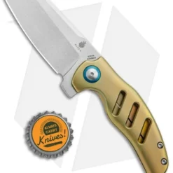 Kizer Mini Sheepdog C01C Frame Lock Flipper Knife Gold Titanium (2.6" Satin) 5 Kizer Mini Sheepdog C01C Frame Lock Flipper Knife Gold Titanium (2.6" Satin) -Blade HQ Store Kizer Mini Sheepdog C01C FL Gold Ti Satin Ki3488A3 BHQ 93981 jr bottlecap