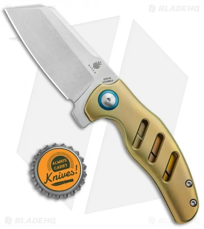 Kizer Mini Sheepdog C01C Frame Lock Flipper Knife Gold Titanium (2.6" Satin) Kizer Mini Sheepdog C01C Frame Lock Flipper Knife Gold Titanium (2.6" Satin) -Blade HQ Store Kizer Mini Sheepdog C01C FL Gold Ti Satin Ki3488A3 BHQ 93981 jr bottlecap