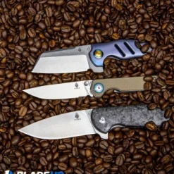 Kizer Azo Vanguard Series Mini Begleiter Knife Tan G-10 (2.8" Stonewash) -Blade HQ Store Kizer Mini Sheepdog C01C Frame Lock Flipper Knife Blue Titanium Satin BHQ 93980 kp coffee web 1