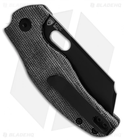 Kizer Mini Sheepdog C01C Liner Lock Black Canvas Micarta (2.6" Black 10V) Kizer Mini Sheepdog C01C Liner Lock Black Canvas Micarta (2.6" Black 10V) -Blade HQ Store Kizer Mini Sheepdog C01C Liner Lock Black Canvas Micarta 2in 6cm Black BHQ 138627 td side 2