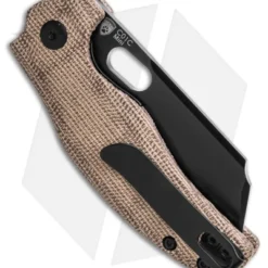 Kizer Mini Sheepdog C01C Liner Lock Natural Canvas Micarta (2.6" Black 10V) 4 Kizer Mini Sheepdog C01C Liner Lock Natural Canvas Micarta (2.6" Black 10V) -Blade HQ Store Kizer Mini Sheepdog C01C Liner Lock Natural Canvas Micarta 2in 6cm Black BHQ 138630 td side