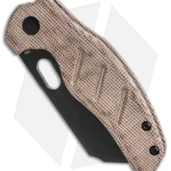 Kizer Mini Sheepdog C01C Liner Lock Natural Canvas Micarta (2.6" Black 10V) 3 Kizer Mini Sheepdog C01C Liner Lock Natural Canvas Micarta (2.6" Black 10V) -Blade HQ Store Kizer Mini Sheepdog C01C Liner Lock Natural Canvas Micarta 2in 6cm Black BHQ 138630 td spine