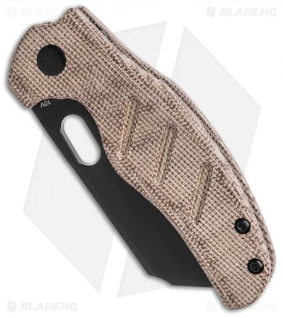 Kizer Mini Sheepdog C01C Liner Lock Natural Canvas Micarta (2.6" Black 10V) Kizer Mini Sheepdog C01C Liner Lock Natural Canvas Micarta (2.6" Black 10V) -Blade HQ Store Kizer Mini Sheepdog C01C Liner Lock Natural Canvas Micarta 2in 6cm Black BHQ 138630 td spine