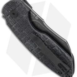 Kizer October Mini Liner Lock Knife Black Micarta (2.5" Black Stonewash) V2569C2 4 Kizer October Mini Liner Lock Knife Black Micarta (2.5" Black Stonewash) V2569C2 -Blade HQ Store Kizer October Mini D.O.C.K. Black Micarta Black SW BHQ 144091 jr side
