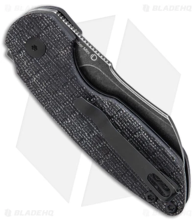 Kizer October Mini Liner Lock Knife Black Micarta (2.5" Black Stonewash) V2569C2 Kizer October Mini Liner Lock Knife Black Micarta (2.5" Black Stonewash) V2569C2 -Blade HQ Store Kizer October Mini D.O.C.K. Black Micarta Black SW BHQ 144091 jr side