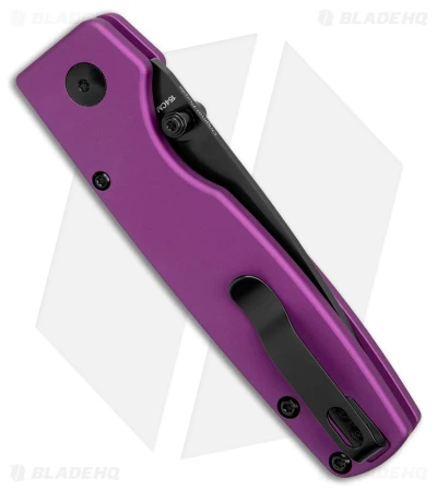 Kizer Vanguard Original Button Lock Knife Purple Aluminum (3" Black) Kizer Vanguard Original Button Lock Knife Purple Aluminum (3" Black) -Blade HQ Store Kizer Original Button Lock Aluminum Purple Black BHQ 179149 jr side