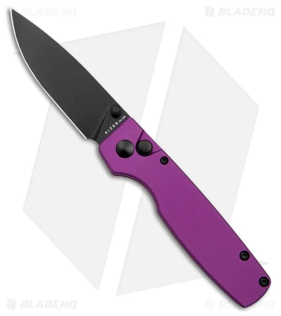 Kizer Vanguard Original Button Lock Knife Purple Aluminum (3" Black) Kizer Vanguard Original Button Lock Knife Purple Aluminum (3" Black) -Blade HQ Store Kizer Original Button Lock Aluminum Purple Black BHQ 179149 jr