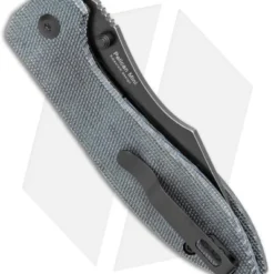 Kizer Pelican Mini Liner Lock Knife Micarta (3.3" Stonewash) V4548N1 -Blade HQ Store Kizer Pelican Mini LL Black Micarta Black SW V4548N1 BHQ 122835 jr side