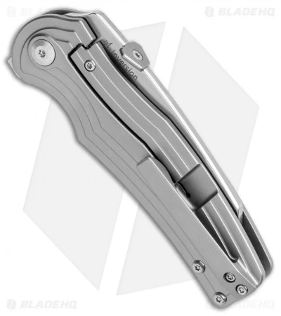 Kizer Pinkerton Inversion Frame Lock Knife Titanium (3.28" Stonewash) Ki4532 Kizer Pinkerton Inversion Frame Lock Knife Titanium (3.28" Stonewash) Ki4532 -Blade HQ Store Kizer Pinkerton Inversion FL Ti SW Ki4532 BHQ 106899 jr side 2