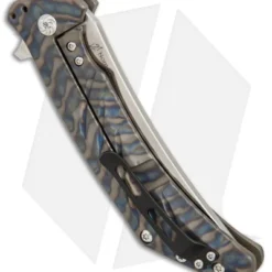 Kizer Pinkerton Nomad Flipper Knife Flamed Titanium (3.75" Satin) Ki4482A2 -Blade HQ Store Kizer Pinkerton Nomad flamed ti satin BHQ 68516 er side