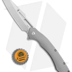 Kizer Raja Frame Lock Knife Titanium (3.74" Stonewash) Ki4537 -Blade HQ Store Kizer Raja FL Ti SW Ki4537 BHQ 106902 jr bottlecap