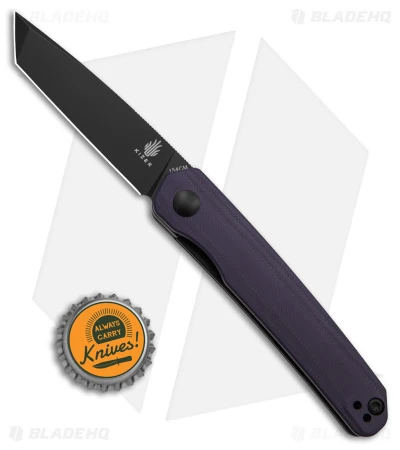 Kizer SS1 Liner Lock Flipper Knife Tanto Purple G-10 (3.5" Black) V3603C1 Kizer SS1 Liner Lock Flipper Knife Tanto Purple G-10 (3.5" Black) V3603C1 -Blade HQ Store Kizer SS1 LL Knife Purple G10 3in Black BHQ 138730 td size