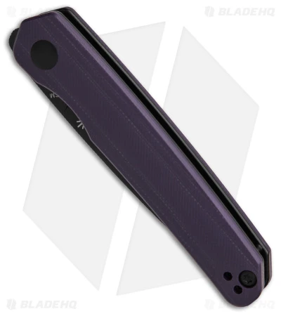 Kizer SS1 Liner Lock Flipper Knife Tanto Purple G-10 (3.5" Black) V3603C1 Kizer SS1 Liner Lock Flipper Knife Tanto Purple G-10 (3.5" Black) V3603C1 -Blade HQ Store Kizer SS1 LL Knife Purple G10 3in Black BHQ 138730 td spine