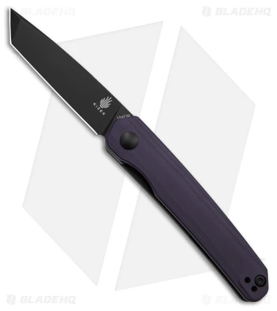 Kizer SS1 Liner Lock Flipper Knife Tanto Purple G-10 (3.5" Black) V3603C1 Kizer SS1 Liner Lock Flipper Knife Tanto Purple G-10 (3.5" Black) V3603C1 -Blade HQ Store Kizer SS1 LL Knife Purple G10 3in Black BHQ 138730 td