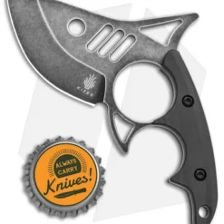 Kizer Shark Tooth Fixed Blade Knife Carbon Fiber (2.6" Black SW) 1043N2 -Blade HQ Store Kizer Shark Tooth Fixed Blade CF Black SW BHQ 122069 jr bottlecap