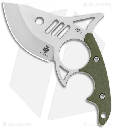 Kizer Shark Tooth Fixed Blade Knife Green G-10 (2.5" Satin) 1043N1 Kizer Shark Tooth Fixed Blade Knife Green G-10 (2.5" Satin) 1043N1 -Blade HQ Store Kizer Shark Tooth Fixed Blade OD Green Satin BHQ 135185 jr