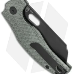 Kizer Vanguard Sheepdog Liner Lock Thumb Hole Black Micarta (3.25" Black 10V) -Blade HQ Store Kizer Sheepdog C01C Black Micarta Black Hole V4488E8 jr side