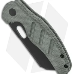 Kizer Vanguard Sheepdog Liner Lock Thumb Hole Black Micarta (3.25" Black 10V) -Blade HQ Store Kizer Sheepdog C01C Black Micarta Black Hole V4488E8 jr spine
