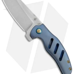 Kizer Sheepdog C01C Frame Lock Knife Blue Titanium (3.25" Stonewash) Ki4488A