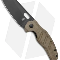 Kizer Vanguard Sheepdog Liner Lock Thumb Hole Knife Green Micarta (3.25" 10V)