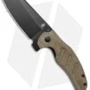 Kizer Vanguard Sheepdog Liner Lock Knife Green Micarta (3.25" Black 10V) -Blade HQ Store Kizer Sheepdog C01C Green Micarta Black V4488ED jr