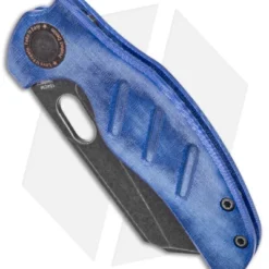 Kizer Sheepdog Liner Lock Thumb Hole Denim Micarta (3.25" Black SW) V4488C2 -Blade HQ Store Kizer Sheepdog C01C LL Denim Black SW BHQ 145739 jr spine