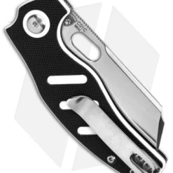 Kizer Mini Sheepdog C01C Folding Knife Black/White G-10 (2.6" Satin) KI3488C7 -Blade HQ Store Kizer Sheepdog C01C Mini LL Black White 2in Satin BHQ 145868 td side