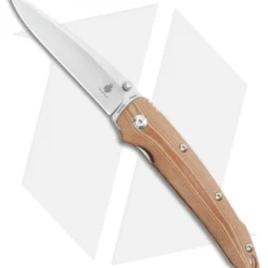 Kizer Sliver Sunburst Liner Lock Knife Natural Micarta (3.5" Stonewash) Ki4419A5