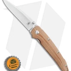 Kizer Sliver Sunburst Liner Lock Knife Natural Micarta (3.5" Stonewash) Ki4419A5 -Blade HQ Store Kizer Sliver Sunburst Liner Lock Knife Natural Micarta 3.5 Stonewash Ki4419A5 BHQ 117158 LS Bottlecap 2