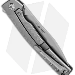 Kizer Splinter Frame Lock Knife Gray Titanium (3.375" Stonewash) Ki3457A3 -Blade HQ Store Kizer Splinter FL Gray Ti SW Ki3457A3 BHQ 90417 jr side