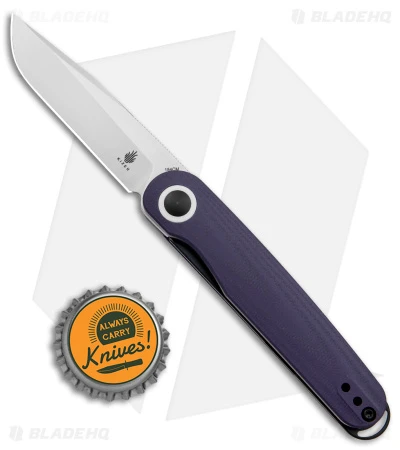 Kizer Azo Squidward Liner Lock Knife Purple G-10 (2.75" Satin) V3604C1 Kizer Azo Squidward Liner Lock Knife Purple G-10 (2.75" Satin) V3604C1 -Blade HQ Store Kizer Squidward Azo Purple G 10 Satin BHQ 144097 jr bottlecap