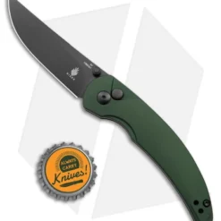 Kizer Swaggs Chili Pepper Button Lock Knife Green Aluminum (3" Satin 3V) 5 Kizer Swaggs Chili Pepper Button Lock Knife Green Aluminum (3" Satin 3V) -Blade HQ Store Kizer Swaggs Chili Pepper Button Lock Green Aluminum Black BHQ 176940 jr bottlecap