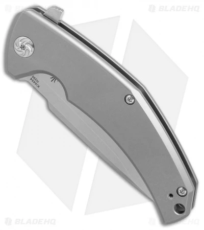 Kizer TK Knives Mjölnir Frame Lock Knife (3.75" Stonewash) Ki4494 Kizer TK Knives Mjölnir Frame Lock Knife (3.75" Stonewash) Ki4494 -Blade HQ Store Kizer TK Knives Mjolnir satin BHQ 52416 er spine