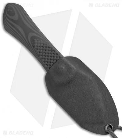 Kizer Thumbper Long Fixed Blade Neck Knife Carbon Fiber (2" Stonewash) 1014 Kizer Thumbper Long Fixed Blade Neck Knife Carbon Fiber (2" Stonewash) 1014 -Blade HQ Store Kizer Thumbper Long CF SW 1014 BHQ 50471 jr sheath