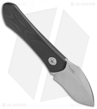 Kizer Thumbper Long Fixed Blade Neck Knife Carbon Fiber (2" Stonewash) 1014 Kizer Thumbper Long Fixed Blade Neck Knife Carbon Fiber (2" Stonewash) 1014 -Blade HQ Store Kizer Thumbper Long CF SW 1014 BHQ 50471 jr spine