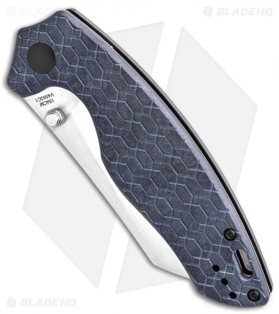 Kizer Azo Towser K Liner Lock Knife Blue Richlite (3.5" Satin) Kizer Azo Towser K Liner Lock Knife Blue Richlite (3.5" Satin) -Blade HQ Store Kizer Towser K V4593C1 BHQ 137141 td spine