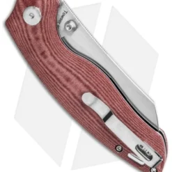 Kizer Azo Towser K Liner Lock Knife Red Richlite (3.5" Satin) -Blade HQ Store Kizer Towser K V4593C2 BHQ 137142 td side