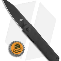 Kizer Vanguard Feist Front Flipper Knife Black G-10 (2.8" Black) - BD1N -Blade HQ Store Kizer Vangard Lundquist Feist Translucent Black G 10 Black V3499E6 BHQ 118285 jr bottlecap