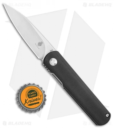 Kizer Vanguard Feist Front Flipper Knife Black G-10 (2.8" Stonewash) - BD1N Kizer Vanguard Feist Front Flipper Knife Black G-10 (2.8" Stonewash) - BD1N -Blade HQ Store Kizer Vangard Lundquist Feist Translucent Black G 10 SW V3499E5 BHQ 118286 jr bottlecap