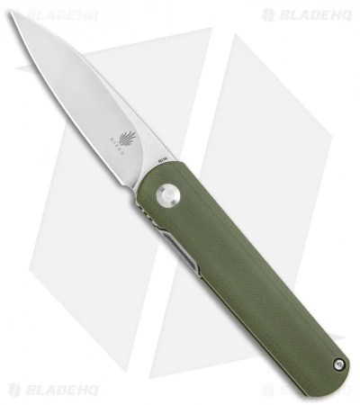 Kizer Vanguard Feist Front Flipper Knife Green G-10 (2.8" Stonewash) - BD1N Kizer Vanguard Feist Front Flipper Knife Green G-10 (2.8" Stonewash) - BD1N -Blade HQ Store Kizer Vangard Lundquist Feist Translucent Green G 10 SW V3499E7 BHQ 118283 jr