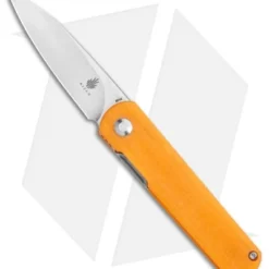 Kizer Vanguard Feist Front Flipper Translucent Orange G-10 (2.8" Stonewash BD1N)