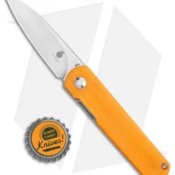 Kizer Vanguard Feist Front Flipper Translucent Orange G-10 (2.8" Stonewash BD1N) -Blade HQ Store Kizer Vangard Lundquist Feist Translucent Orange G 10 SW V3499E1 BHQ 118282 jr bottlecap