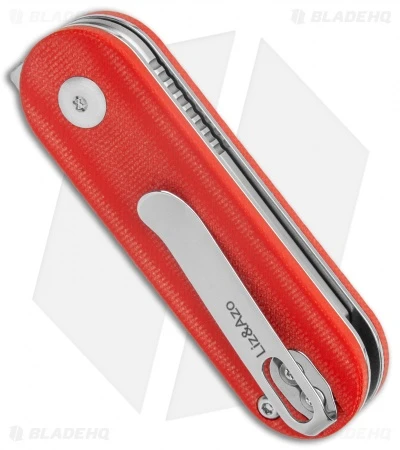 Kizer Azo/Liz Mini Bay Detent Slip Joint Knife Red G-10 (1.9" Satin) Kizer Azo/Liz Mini Bay Detent Slip Joint Knife Red G-10 (1.9" Satin) -Blade HQ Store Kizer Vanguard Azo Liz Mini Bay Detent SJ Red G 10 Satin BHQ 121147 jr side 2