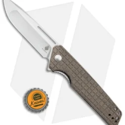 Kizer Vanguard Azo/Rey Lan Liner Lock Knife Green Micarta (3.4" Satin) V4577N2 -Blade HQ Store Kizer Vanguard Azo Rey Lan LL Green Micarta Satin V4577N2 BHQ 121138 jr bottlecap