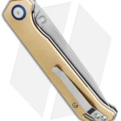 Kizer Vanguard Brass Begleiter Liner Lock Knife (3.5" Stonewash) 4 Kizer Vanguard Brass Begleiter Liner Lock Knife (3.5" Stonewash) -Blade HQ Store Kizer Vanguard Brass Begleiter Liner Lock Knife 3.5 Stonewash BHQ 113210 LS Side