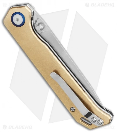 Kizer Vanguard Brass Begleiter Liner Lock Knife (3.5" Stonewash) Kizer Vanguard Brass Begleiter Liner Lock Knife (3.5" Stonewash) -Blade HQ Store Kizer Vanguard Brass Begleiter Liner Lock Knife 3.5 Stonewash BHQ 113210 LS Side