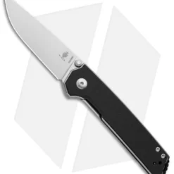 Kizer Vanguard Domin Mini Liner Lock Folding Knife Black G-10 (2.9" Stonewash)