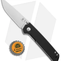 Kizer Vanguard Domin Mini Liner Lock Folding Knife Black G-10 (2.9" Stonewash) -Blade HQ Store Kizer Vanguard Domin Mini LL Black SW V3516N2 BHQ 93988 jr bottlecap