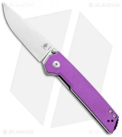 Kizer Vanguard Domin Mini Liner Lock Folding Knife Purple G-10 (2.9" Stonewash) Kizer Vanguard Domin Mini Liner Lock Folding Knife Purple G-10 (2.9" Stonewash) -Blade HQ Store Kizer Vanguard Domin Mini LL Pink G 10 SW BHQ 93992 jr